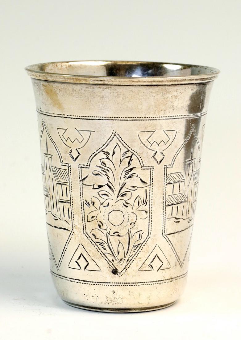 A MASSIVE SILVER KIDDUSH BEAKER. Russian, 1888. (1 of 1)