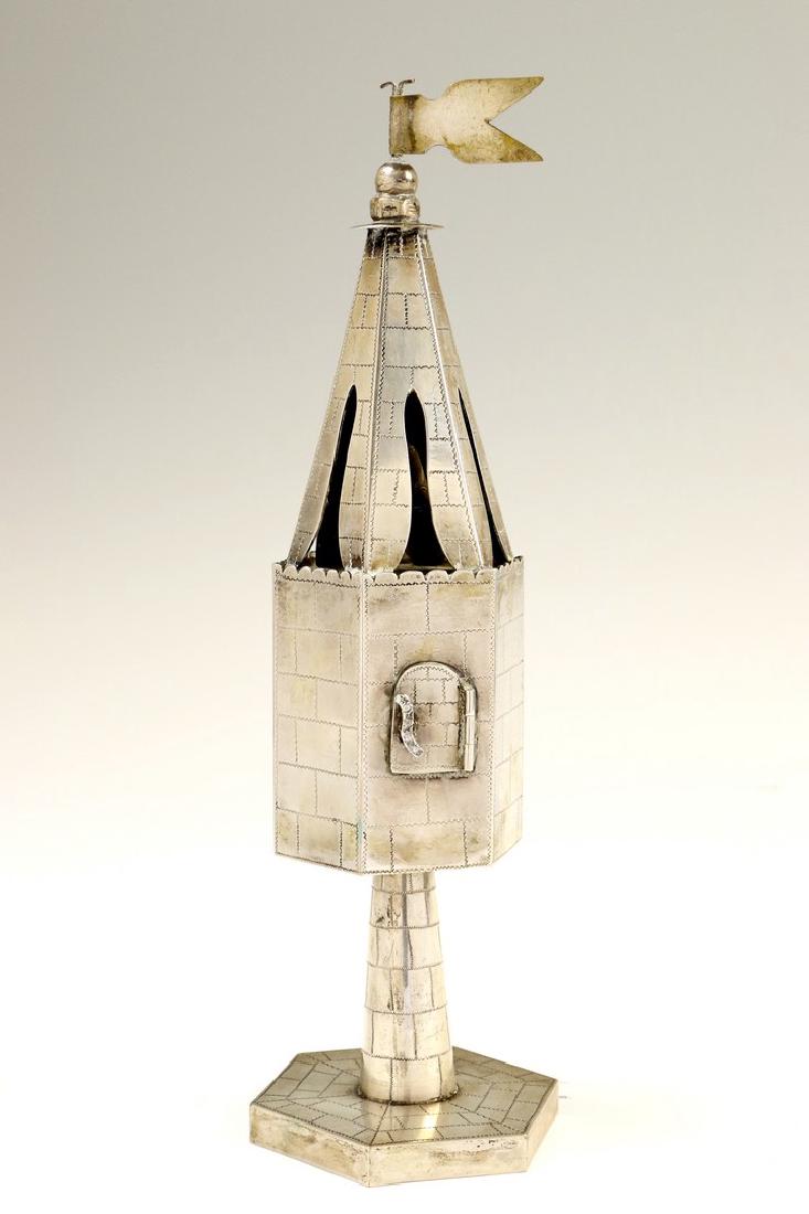 A SILVER SPICE TOWER. Probably Israel, 20th century. In (1 of 1)