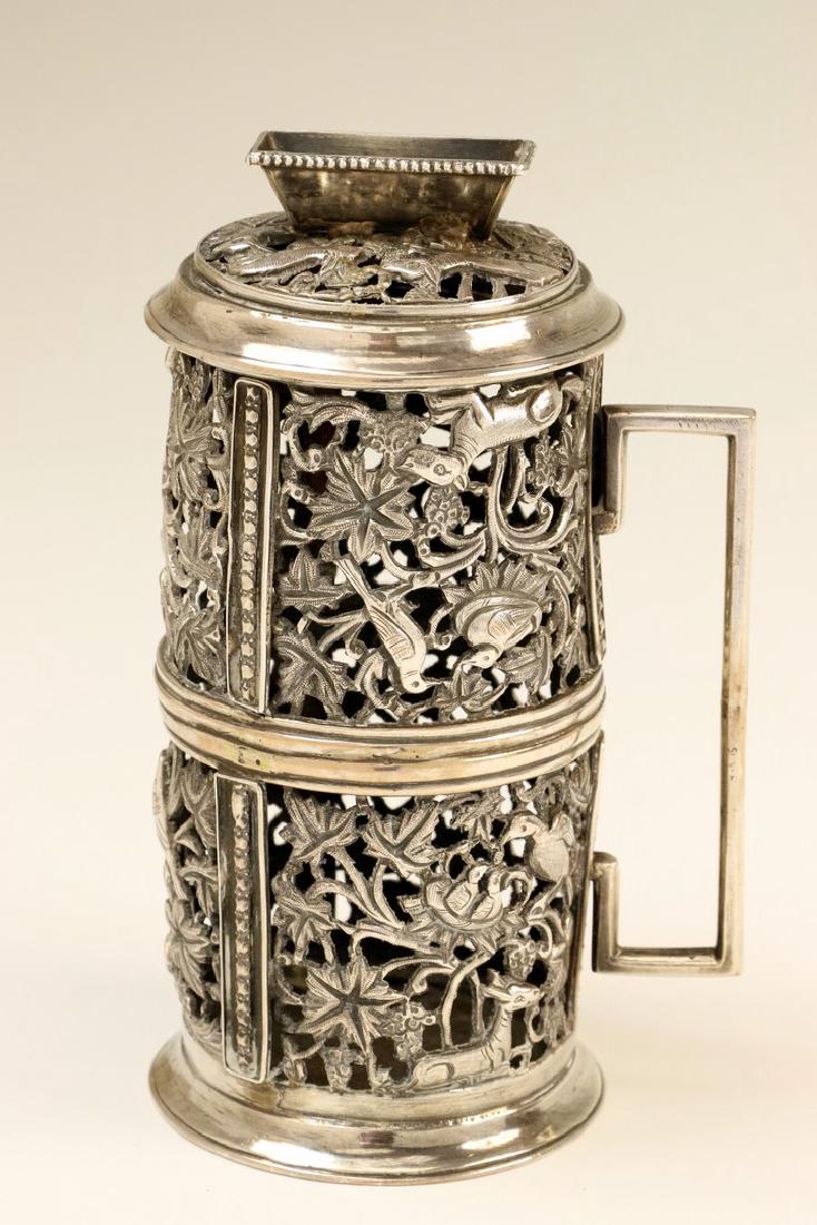 A SILVER CHARITY CONTAINER. Probably Israel, 20th (1 of 1)
