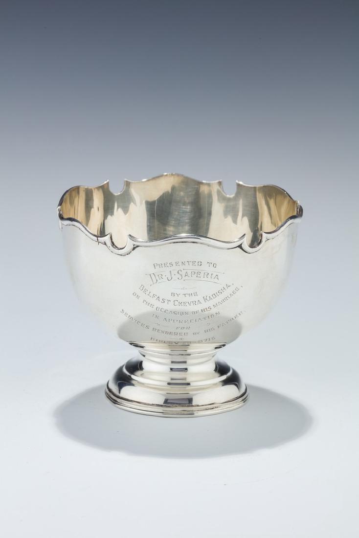 A SILVER PRESENTATION BOWL FROM THE CHEVRAH KADISCHA OF (1 of 1)