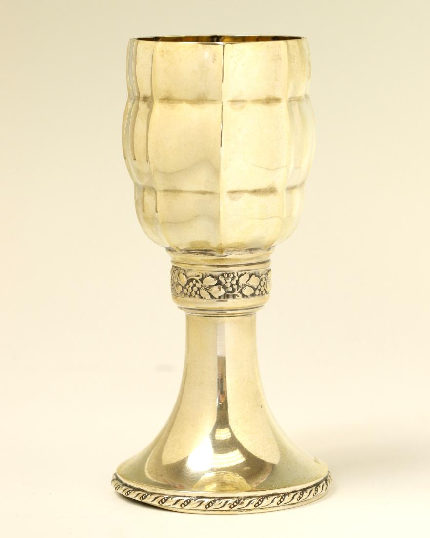 A LARGE SILVER KIDDUSH GOBLET. Germany, c. 1910. On (1 of 1)