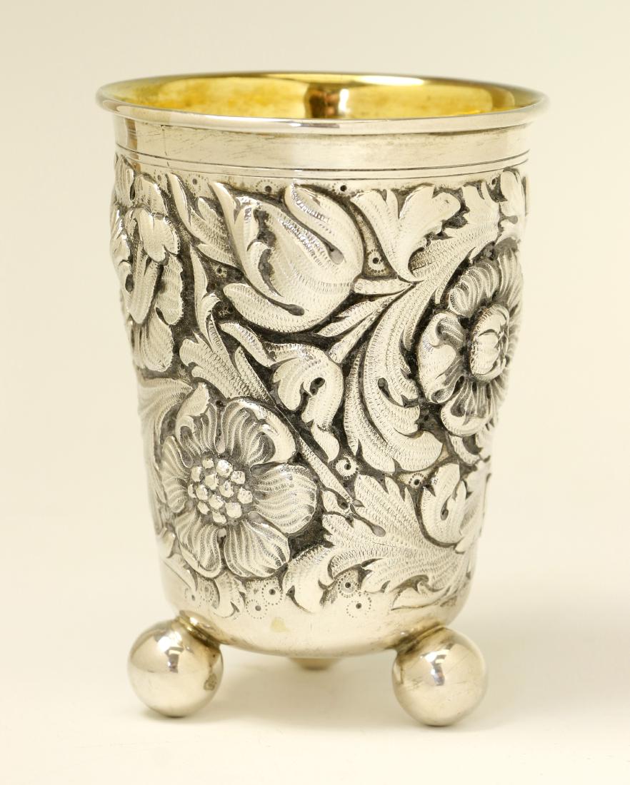 A LARGE SILVER KIDDUSH CUP BY WOLF HECKER. Portugal, c. (1 of 1)