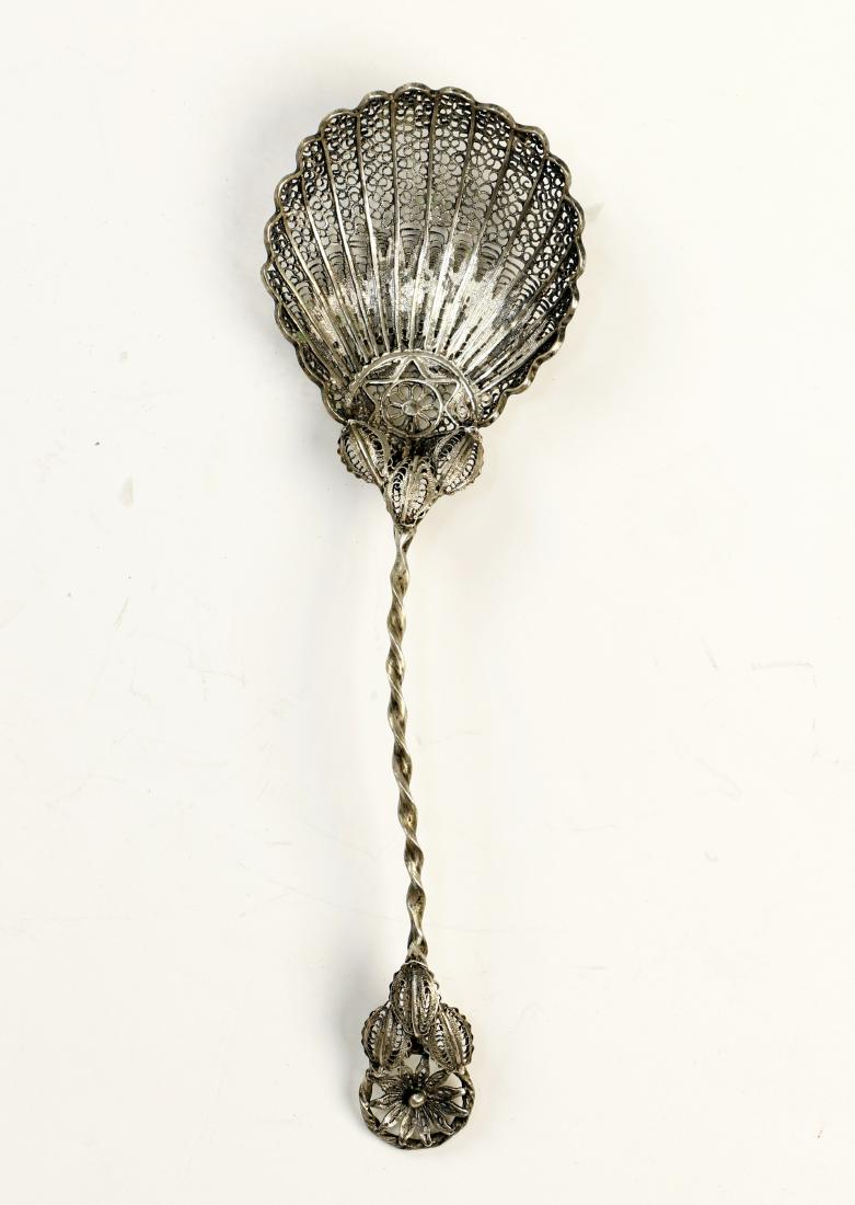 A FILIGREE SPOON BY BEZALEL. Jerusalem, c.1915. Finely (1 of 1)
