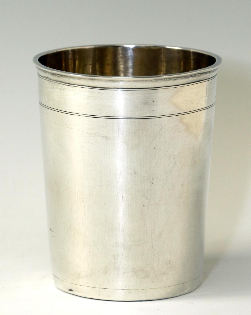 AN EARLY SILVER KIDDUSH BEAKER. Augsburg, Early 18th (1 of 1)