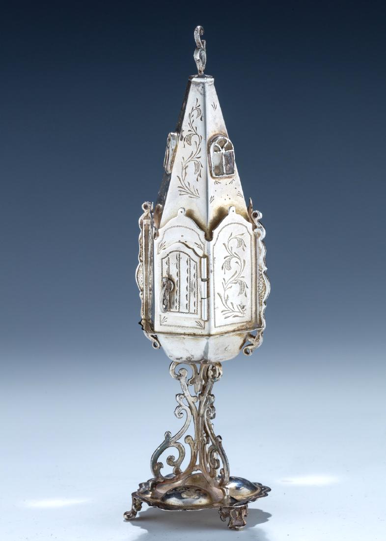 A SILVER SPICE TOWER. Continental, 20th century.  On (1 of 1)