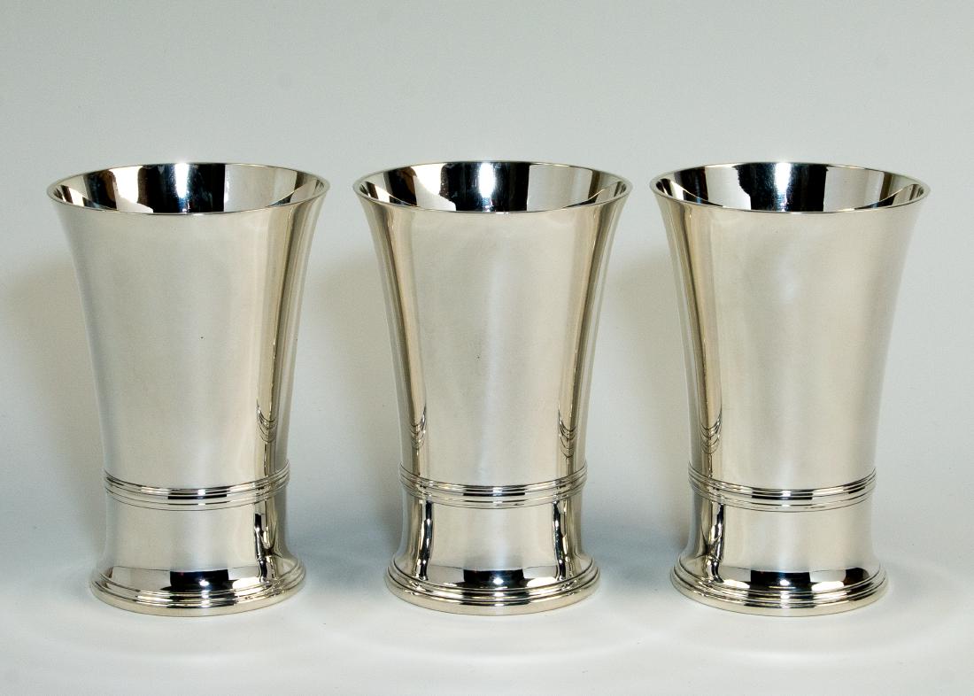 THREE LARGE STERLING SILVER CUPS BY TIFFANY AND