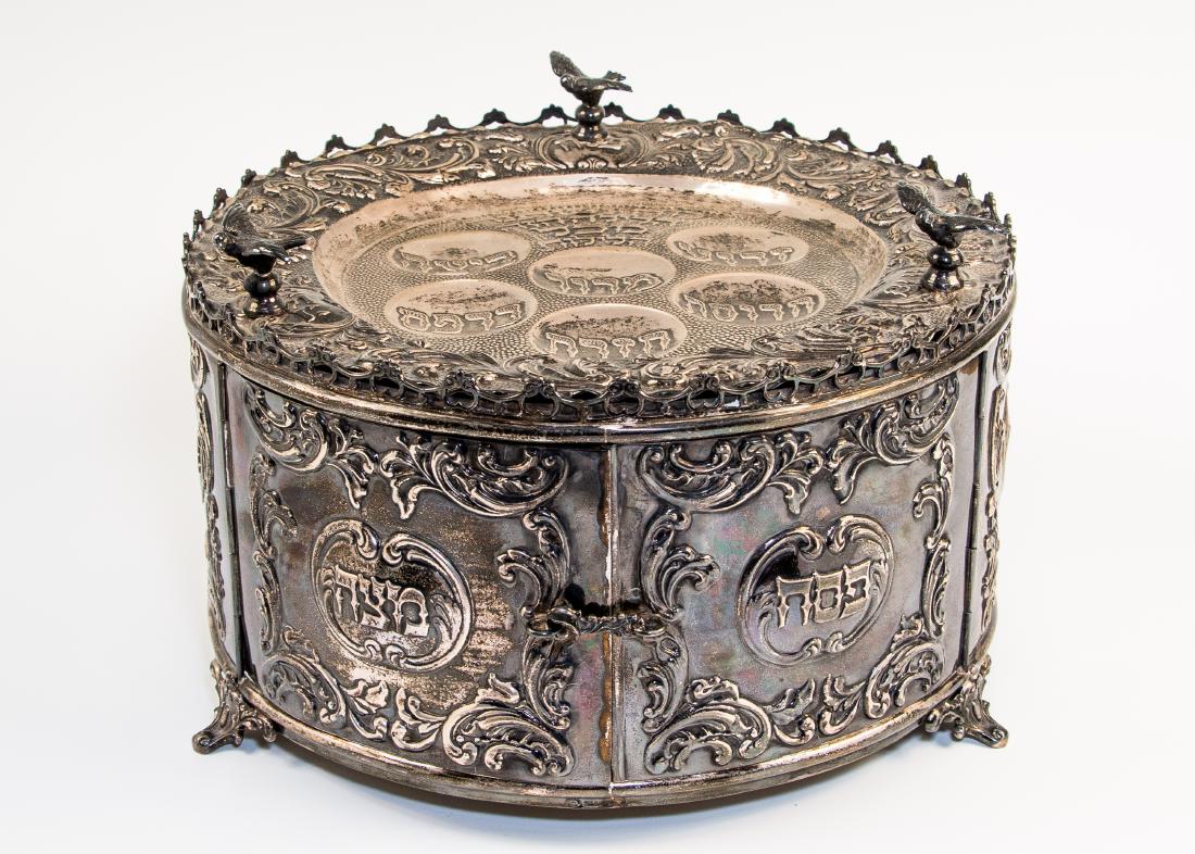 A LARGE SILVER PASSOVER COMPENDIUM. Israel, 20th (1 of 1)