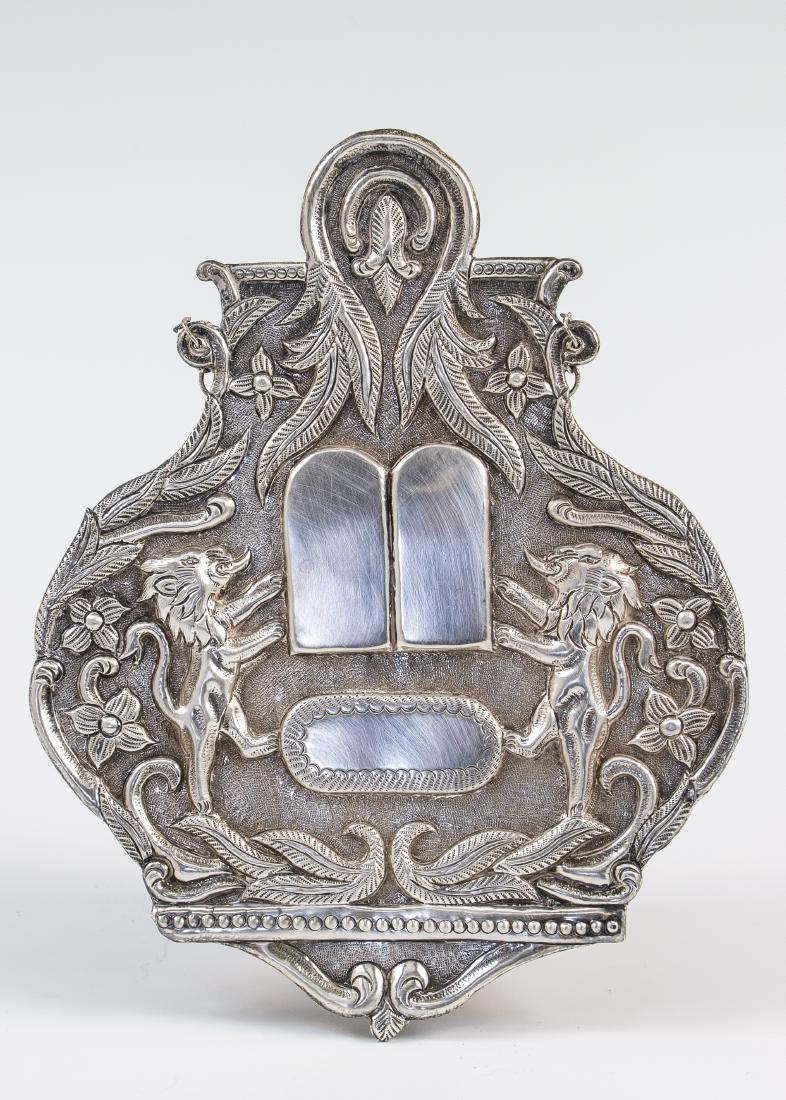 A SILVER TORAH SHIELD. American, modern. Hand chased in (1 of 1)