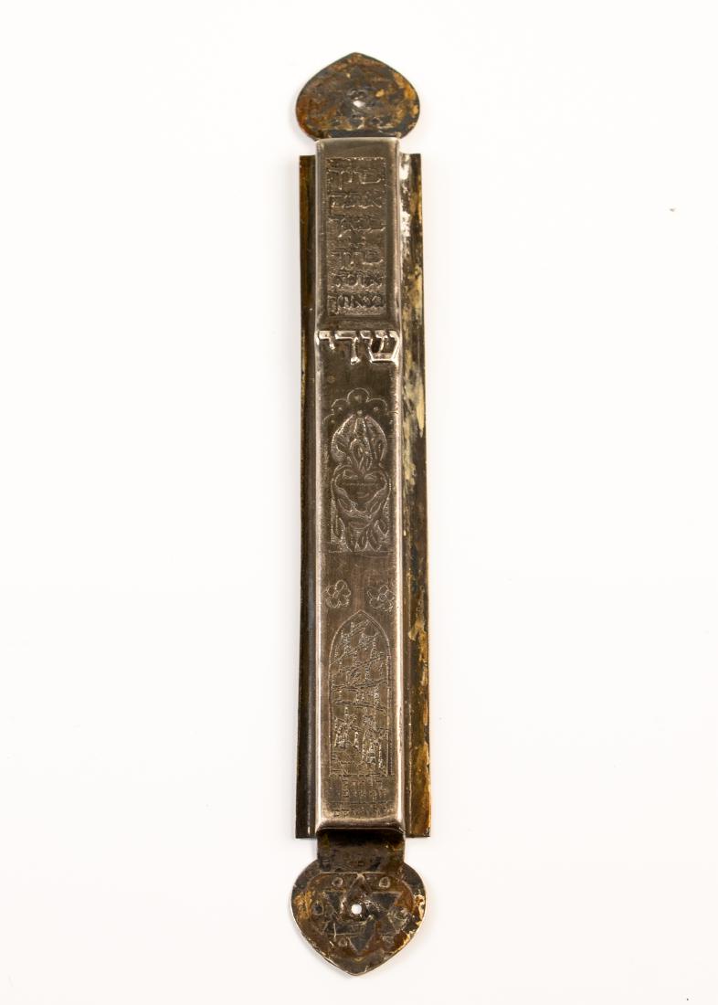 A SILVER MEZUZAH CASE. Jerusalem, 20th century .Acid (1 of 1)