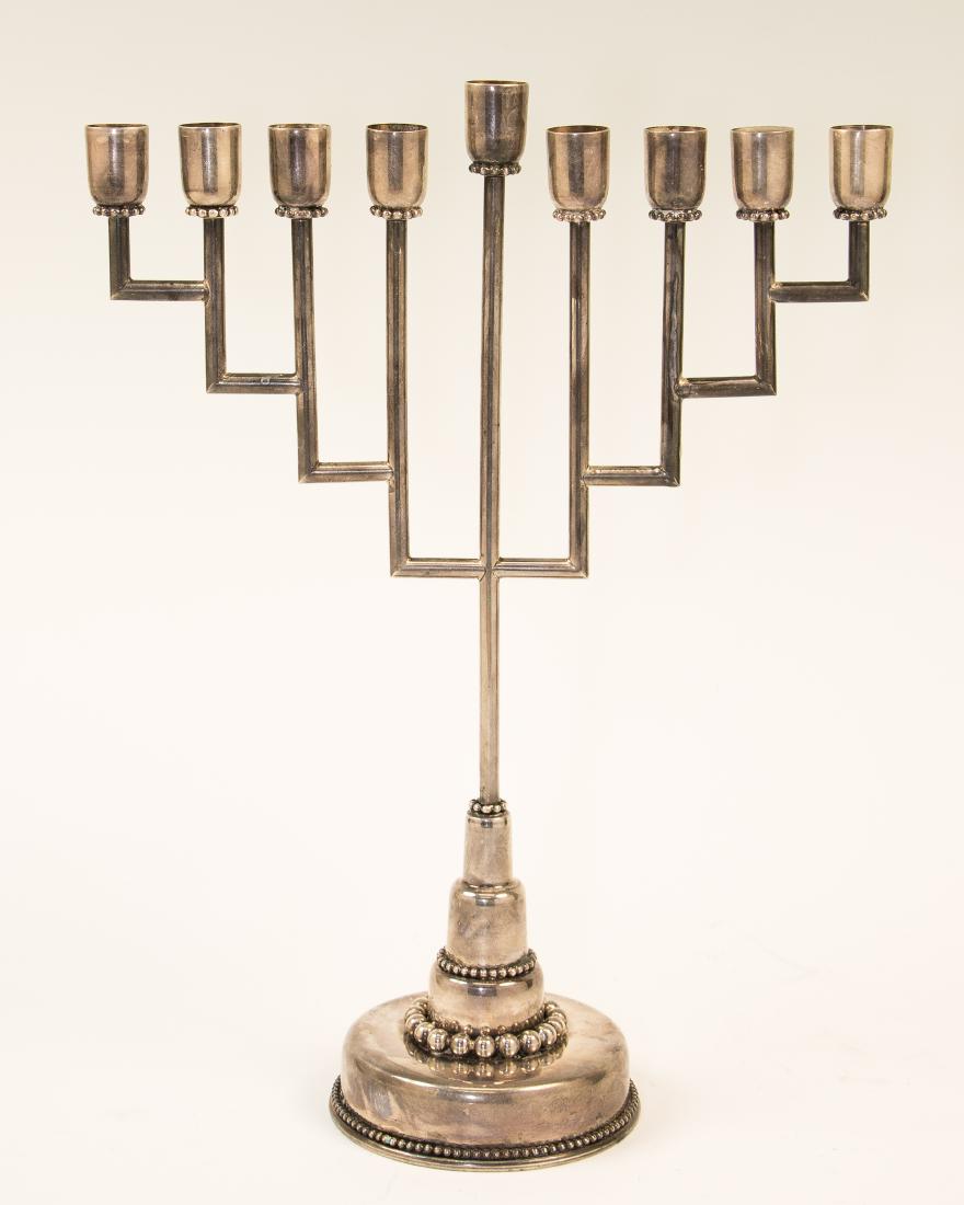 A STERLING SILVER HANUKKAH MENORAH BY BIER (1 of 1)