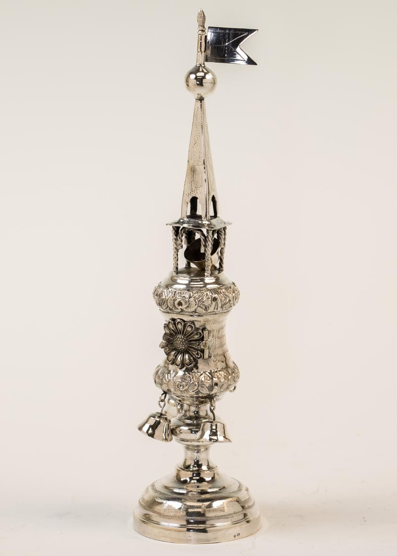 A SILVER SPICE TOWER. Poland, c. 1890. On round base (1 of 1)