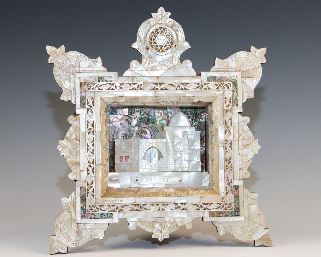 A MOTHER OF PEARL SHADOW BOX. Jerusalem, c. 1910. (1 of 1)