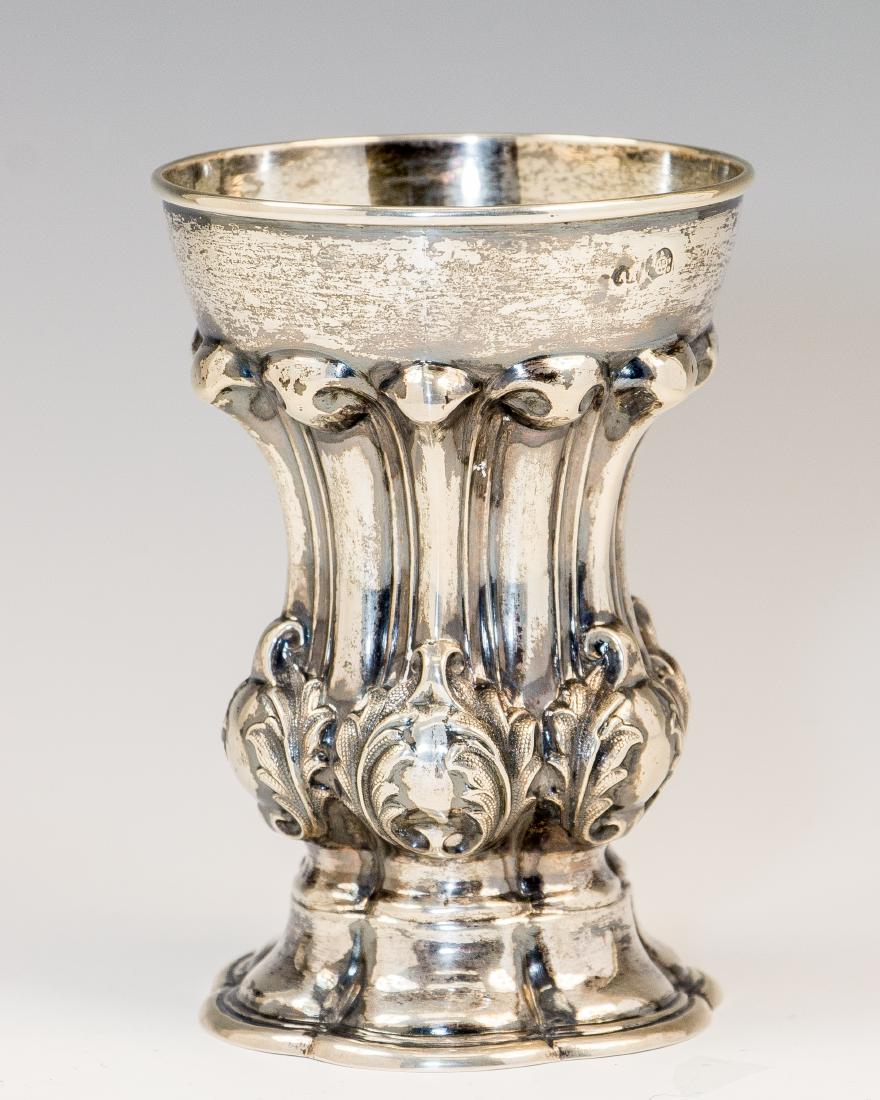 . A LARGE SILVER GOBLET. Austria, c. 1869. On stylized (1 of 1)