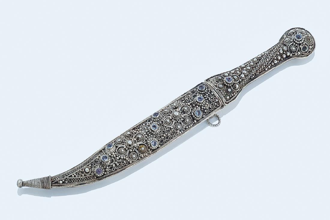 . A LARGE STERLING SILVER DAGGER. Jerusalem, c. 1910. (1 of 5)