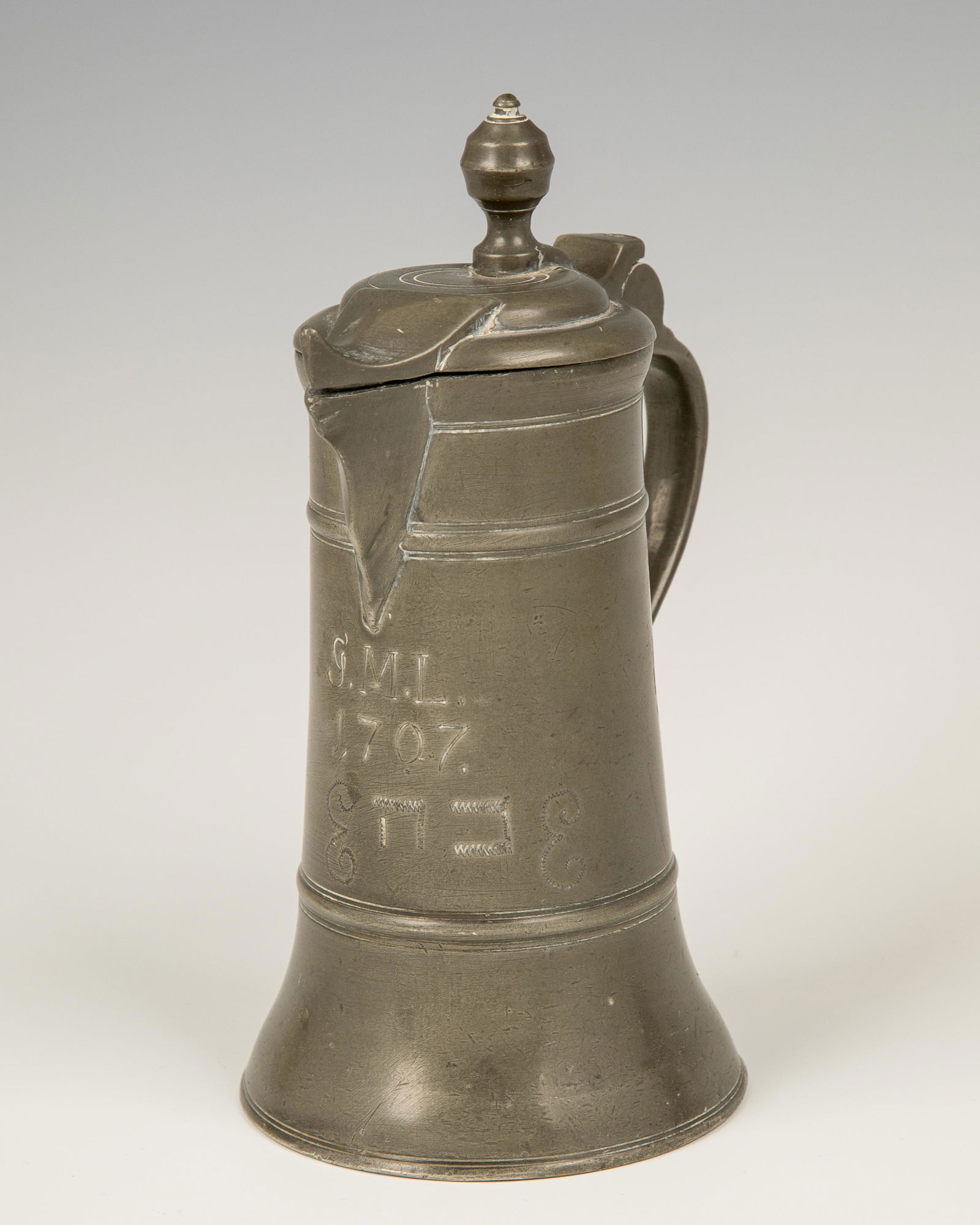 12. A PEWTER COVERED URN. Germany. Traditional design (1 of 1)