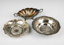 71. THREE STERLING SILVER SERVING DISHES. Various