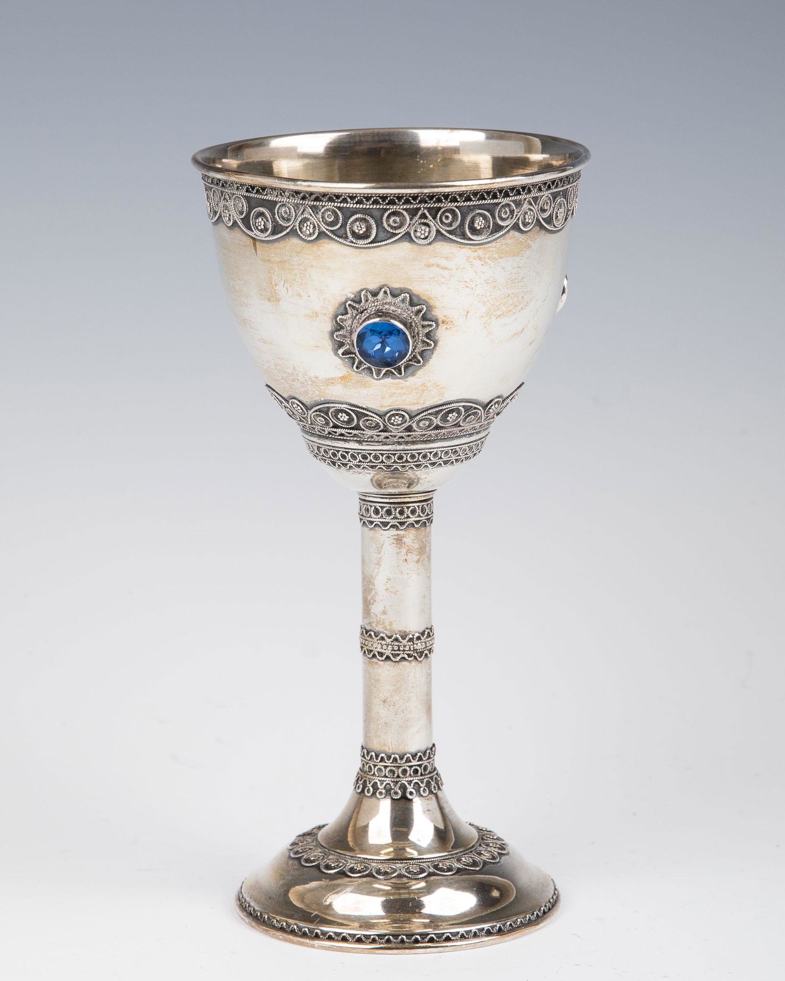 A STERLING SILVER KIDDUSH GOBLET BY STANETSKY. Israel, (1 of 1)