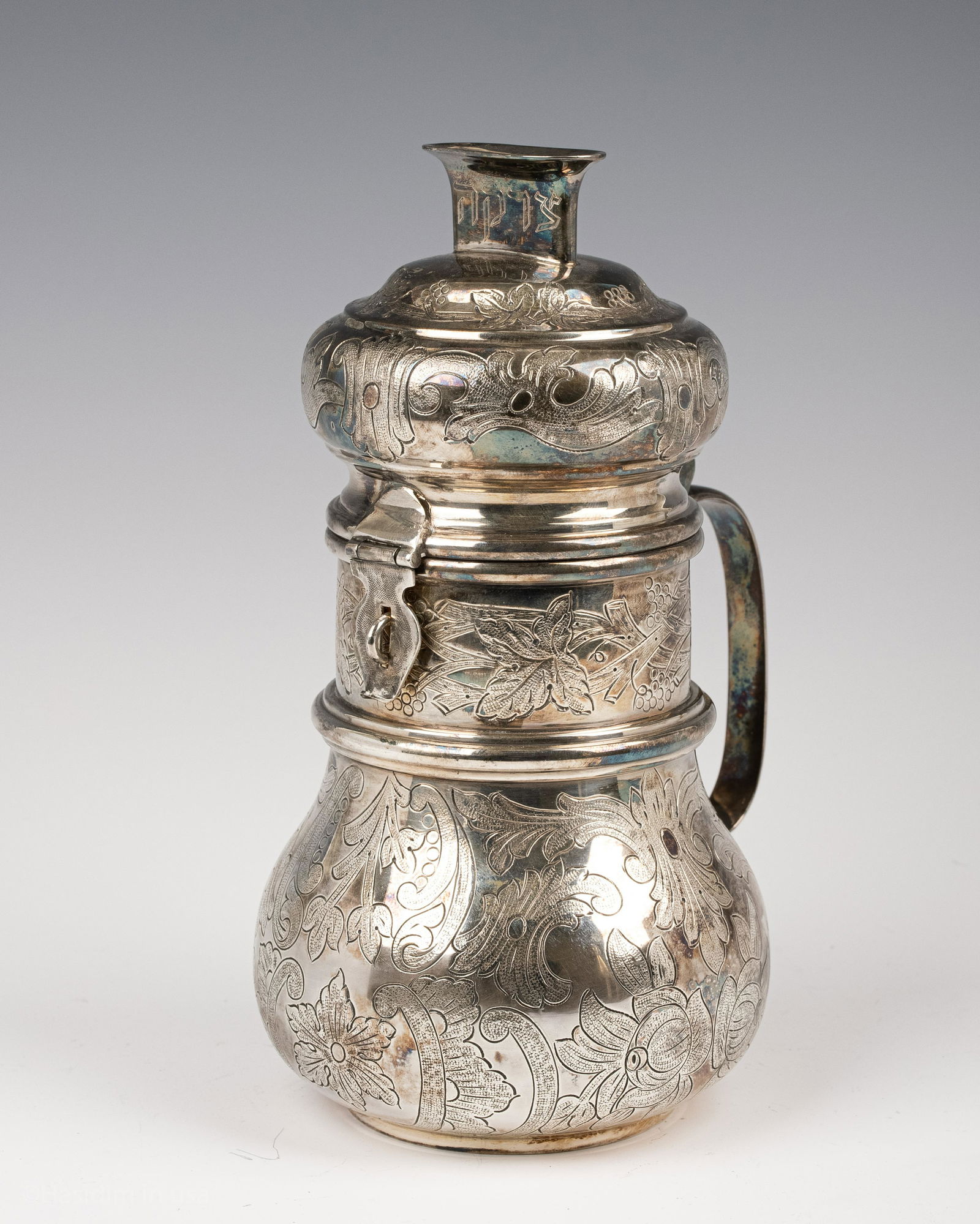 133. A LARGE STERLING SILVER CHARITY CONTAINER BY (1 of 1)