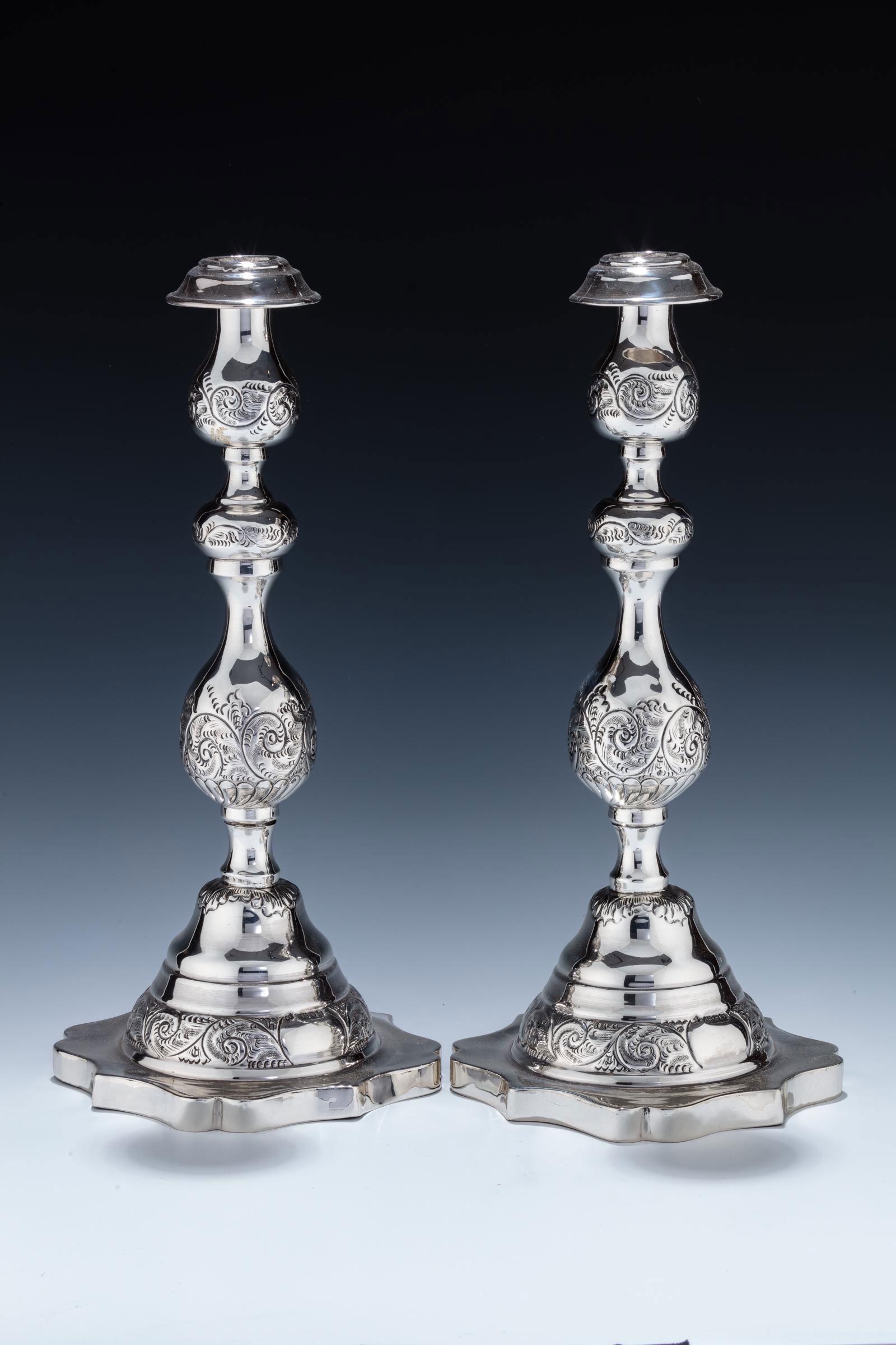 A MONUMENTAL PAIR OF STERLING SILVER SABBATH (1 of 6)