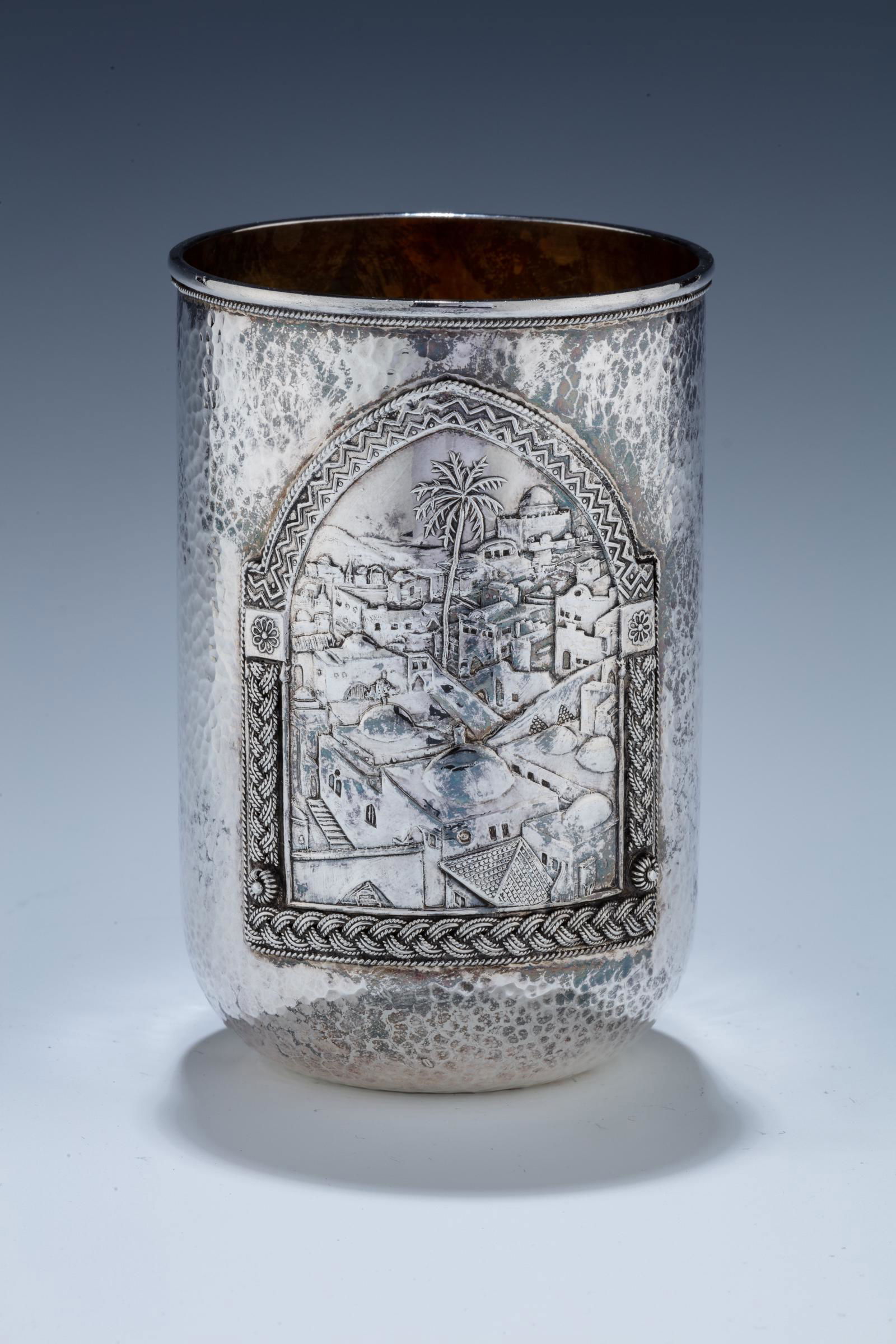 A LARGE STERLING SILVER KIDDUSH BEAKER BY YAAKOV (1 of 1)