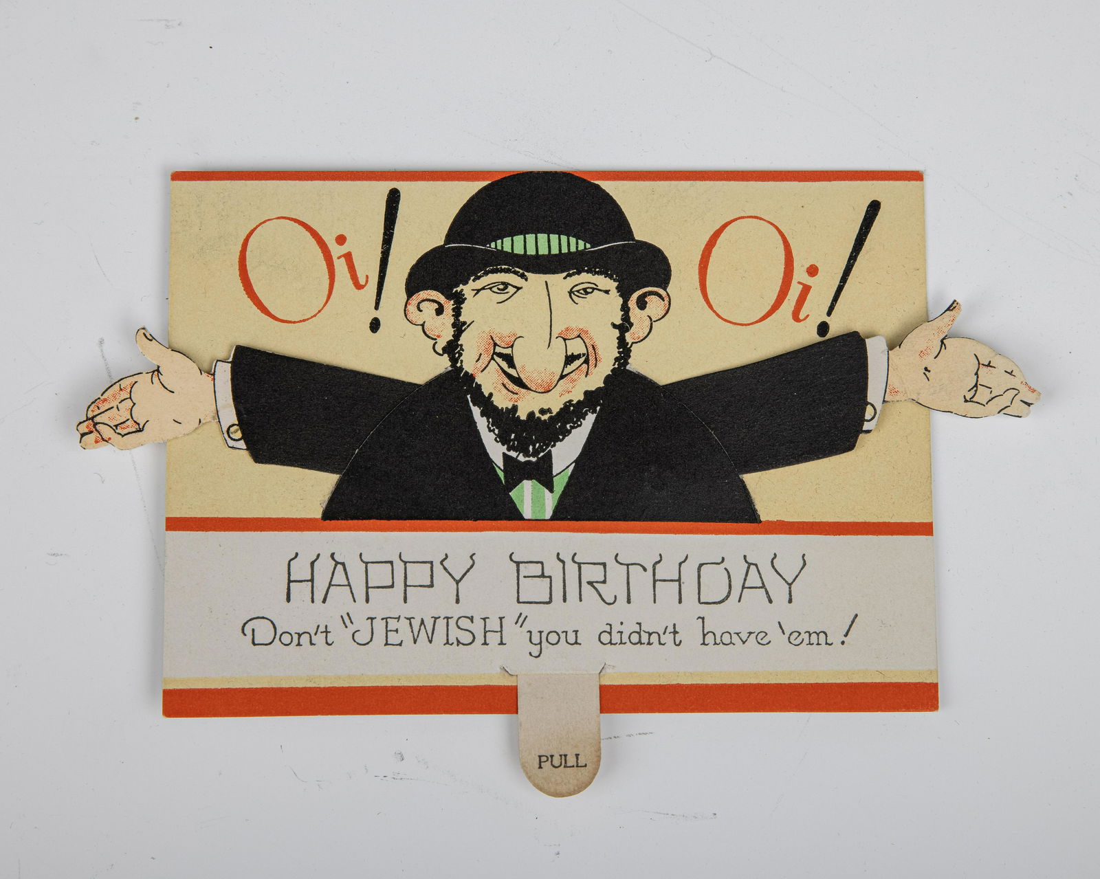 A RARE VINTAGE YIDDISH INSPIRED HAPPY BIRTHDAY CARD (1 of 1)