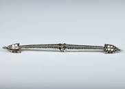 A SILVER WOVEN SPICE CONTAINER