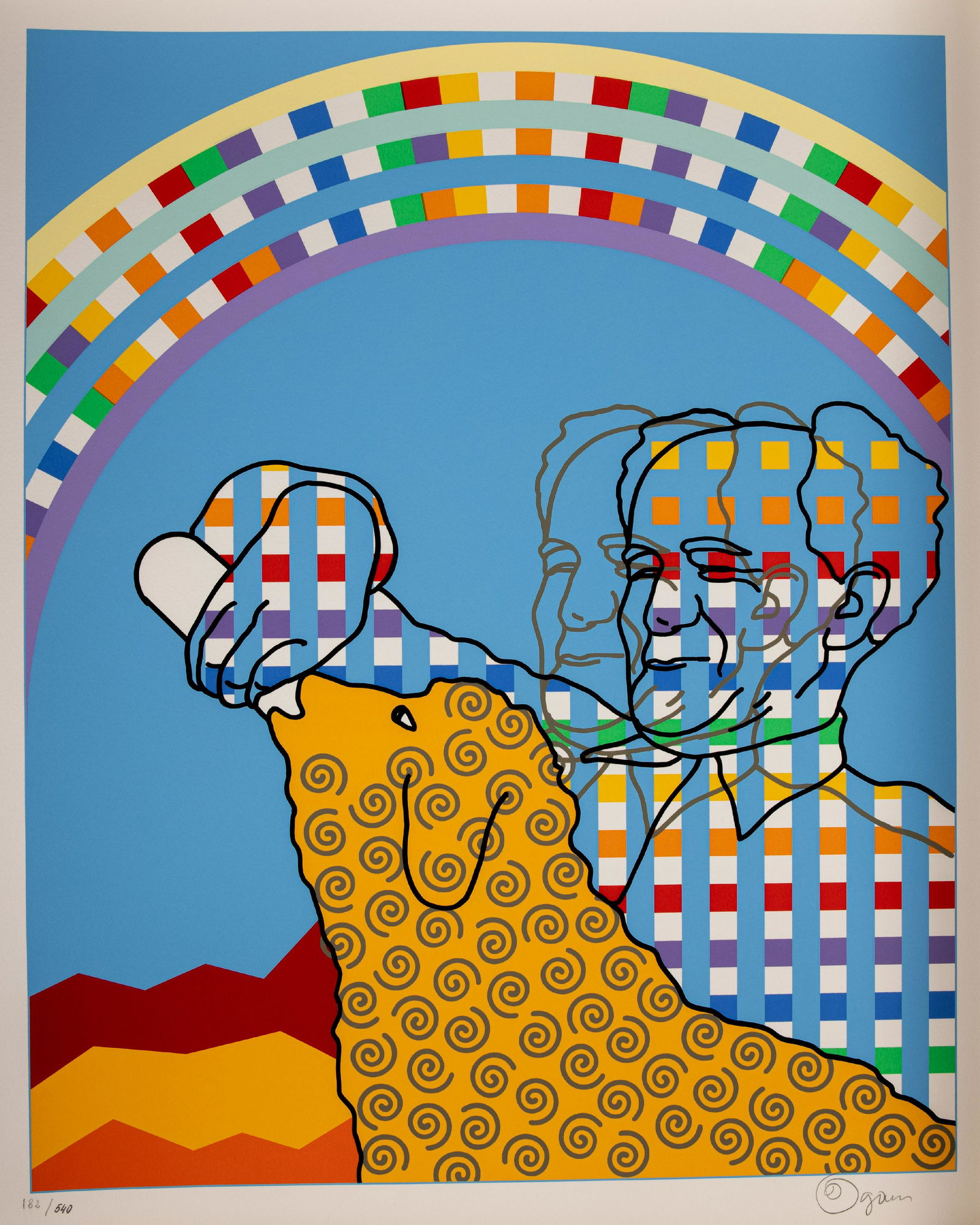 DAVID BEN GURION. Preface by Abba Eban and serigraphics by YaacovAgam. Signed by Shimon Peres and (1 of 13)