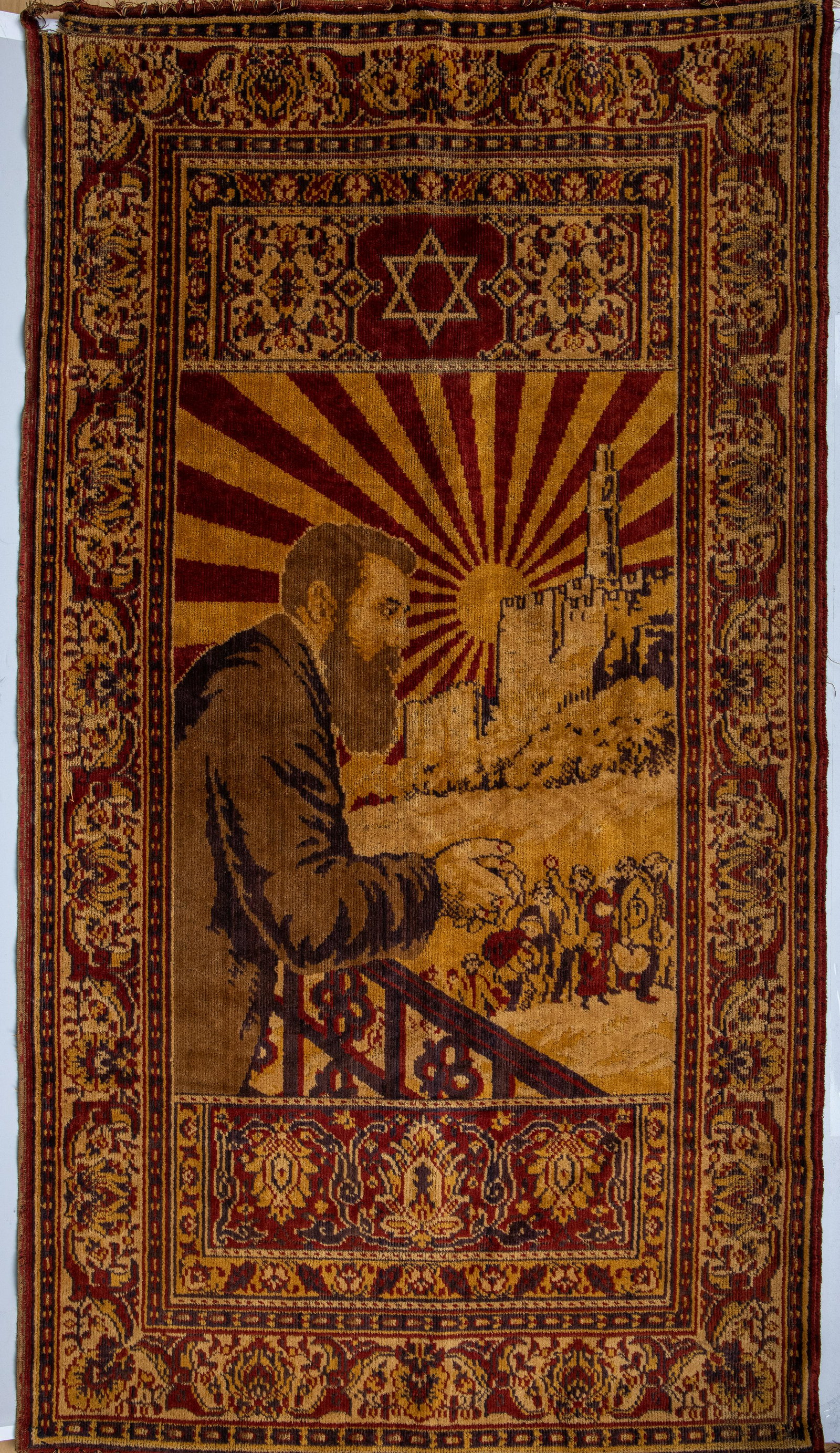A LARGE CARPET DEPICTING THEODOR HERZL (1 of 1)