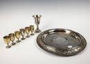 A SILVER PLATED GROUP OF TABLEWARE