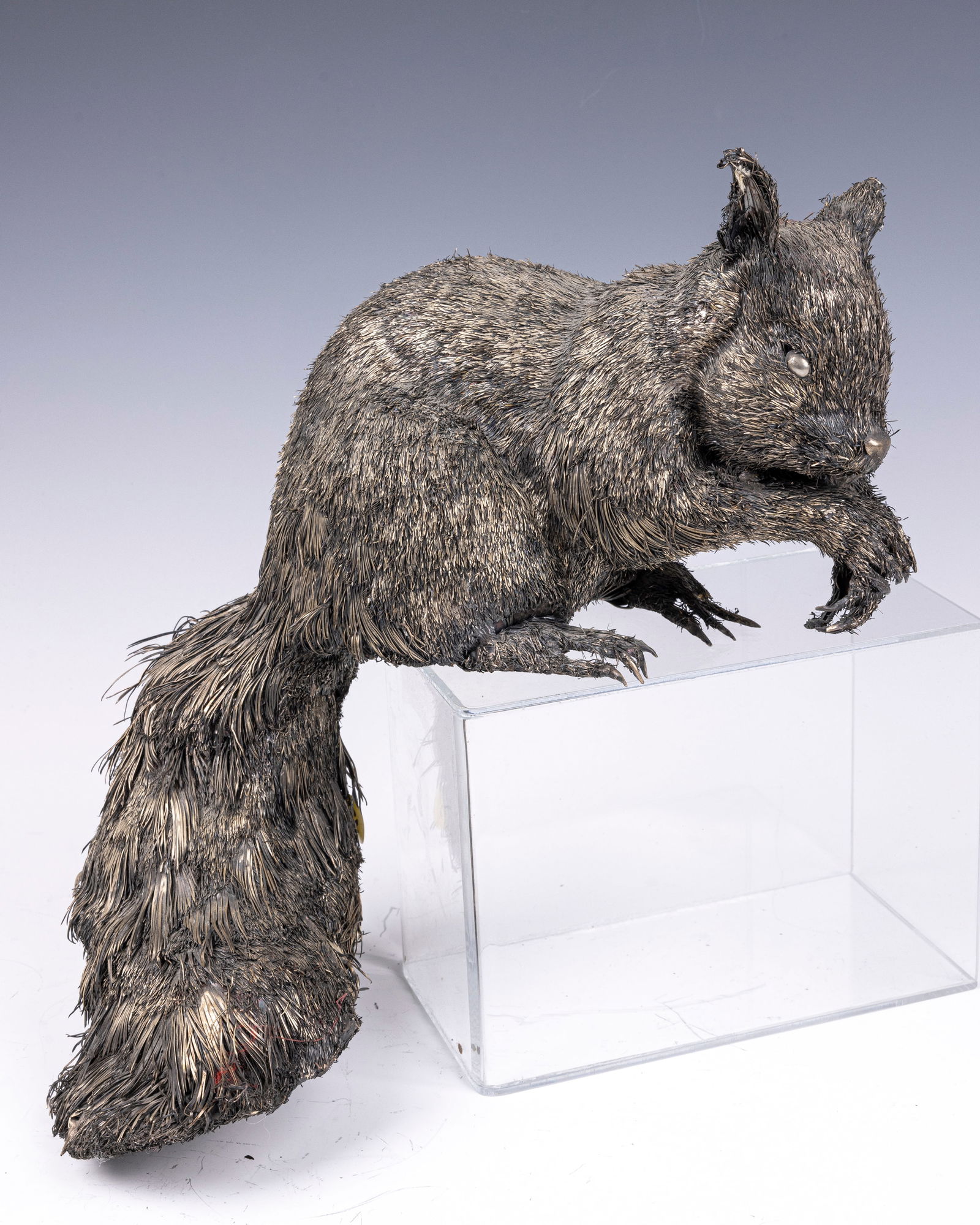 AN EXCEPTIONALLY LARGE BUCCELLATI SIGNED SILVER SQUIRREL (1 of 8)