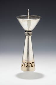 A LARGE STERLING SILVER GOBLET BY LUDWIG WOLPERT. Portugal, c.1970. In modern form. With Boray Pri (1 of 1)