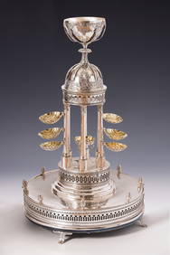 215.A RARE AND IMPORTANT NEOCLASSICAL SILVER PASSOVER COMPENDIUM. Berlin, 1817. By George Heinrich (1 of 1)