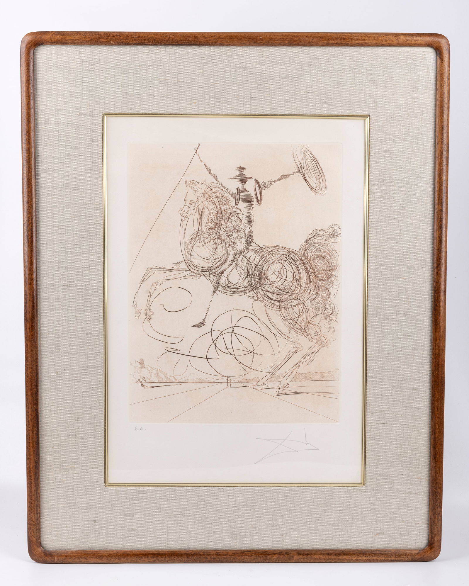 SALVADOR DALI HORSEMAN ETCHING SIGNED (1 of 1)
