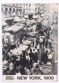 A LARGE PHOTOGRAPH POSTER ON BOARD OF THE LOWER EAST SIDE FROM THE TURN OF THE CENTURY. United