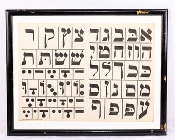 AN EARLY ALEPH BET FOR SCHOOL CHILDREN INSTRUCTION. New York, c. 1920. Printed by The Rachman
