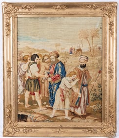 AN EARLY BIBLICAL TAPESTRY. Probably Belgian, c. 1800. Exceptionally large. Indicates the Story of
