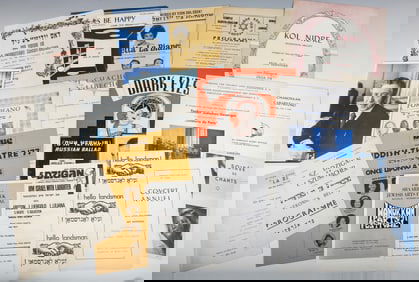 A COLLECTION OF 50 PIECE OF JEWISH EPHEMERA FROM THE 20TH CENTURY. American, c. 1900. Includes