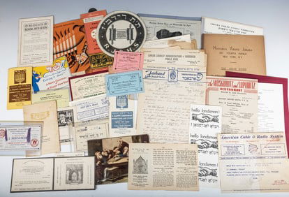 A LARGE COLLECTION OF AMERICAN JEWISH EPHEMERA. Early 20th century. Consisting of printed material
