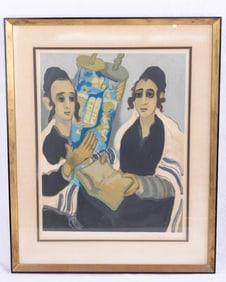 A SIGNED LITHOGRAPH BY MANE KATZ. Pencil Signed numbered 9/40. 23?? X 17??.