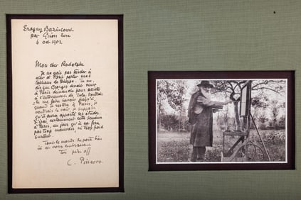 A SIGNED HANDWRITTEN LETTER BY THE ARTIST CAMILLE PISSARRO ( July 10, 1830 - November