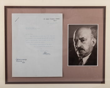 A TYPED LETTER FROM CHAIM WEIZMANN (November 27, 1874 - November 9, 1952 TO CECIL ROTH.&nbsp;