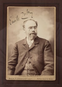 AN AUTOGRAPHED PHOTOGRAPH EMILE ZOLA (April 2, 1840 - September 29, 1902). Zola was a