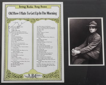 AN AUTOGRAPHED SONGSHEET BY IRVING BERLIN( May 11, 1888  - September 22, 1989) OH ! HOW