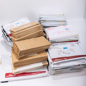 A MASSIVE 240 PACKAGES FROM ISRAELI PHILATELIC SERVICE SUBSCRIPTION COLLECTION STARTING IN THE