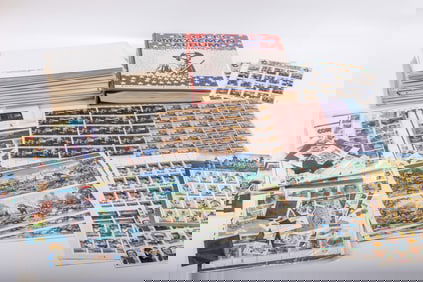 AMERICAN COMMEMORATIVE STAMP MINT SETS FROM THE YEARS 1973 - 1998, SHEETS OF COMMEMORATIVE STAMPS