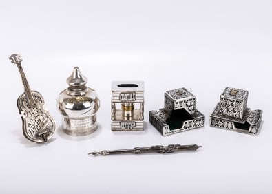 A GROUP OF STERLING SILVER JUDAICA