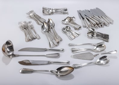 A SERVICE FOR 12 OF 800 SILVER FLATWARE BY WMF. Germany, c. 1900.
