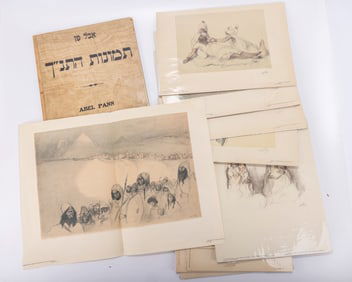 ABEL PANN. A collection of nine signed lithographs by Abel Pann(1883 - 1963).Each one a different