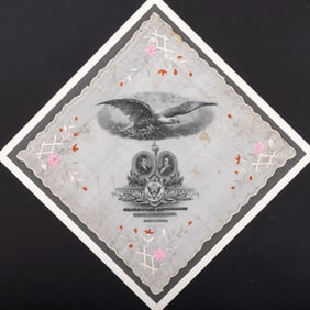 THREE FRAMED COMMEMORATIVE SILK HANDKERCHIEF. Including The Lewis & Clark Exposition 10â€