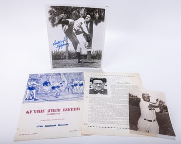 AN AUTOGRAPHED BIOGRAPHICAL SHEET FOR HALL OF FAMER BRANCH RICKEY. Signed by Carl Erskine, Branch